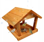 Karmnik dla ptaków sosnowy Drewniany dom 23x30x23 (K168 B)