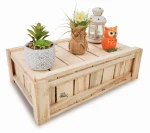 Duża Drewniana Zamykana Skrzynia 63,5x37,5CM Naturalny Produkt  SKRZ1 N