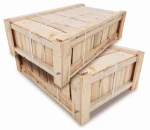 2 Duże Drewniane Zamykane Skrzynie 63,5x37,5CM Naturalny Produkt  SKRZ1 N x2