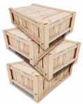 4 Duże Drewniane Zamykane Skrzynie 63,5x37,5CM Naturalny Produkt  SKRZ1 N x4
