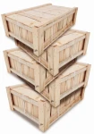 5x Duże Drewniane Zamykane Skrzynie 63,5x37,5CM Naturalny Produkt  SKRZ1 N x5