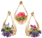  Zestaw 3x Ozdobny Wiszący Kosz Na Kwiaty Wisteria Glicynia Do Girlandy Wiszące  Doniczkowe Kwietnik Donica KOSZ1 N x3