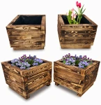 Komplet 4 Donic z Drewna Na Taras Ogród 47x47x37cm  DKPU2 OPAL x4