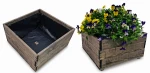 2x Drewniane Duże Donice Antracytowe 31,7x31,7x18cm Impregnowana DPK1 CZ x2