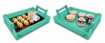 Zestaw 2x Drewniana Kuchenna Taca Prostokątna z Uchwytami 40x28cm Tacka z Drewna TAC1 MR  x2