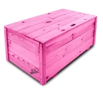 Różowa Pastelowa Skrzynia Do Przechowywania Komoda ze schowkiem Z Drewna Litego Stolik kawowy Mebel Duża Skrzynia Do Pokoju BOX Drewniany Siedzisko Schowek HADE2 RÓP