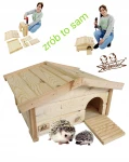 Drewniany Domek dla JEŻY Legowisko Budka lęgowa (HDJ3 N) Zrób to sam