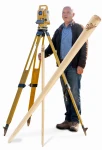 Palik geodezyjny Drewniany słupek budowlany Palik geodety tyczka 118 cm x 3 cm Kołek geodezyjny okrągły ostrzony GEODETA PALIK2 N