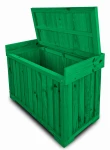 Kufer Drewniany Zielony Komoda Meble Ogrodowe Szafka Na Buty Schowek Na Zabawki Skrzynia Ławka Pufa MEBEL1 K
