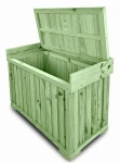 Kufer Drewniany Pastelowy Zielony Komoda Meble Ogrodowe Szafka Na Buty Schowek Na Zabawki Skrzynia Ławka Pufa MEBEL1 ZZP