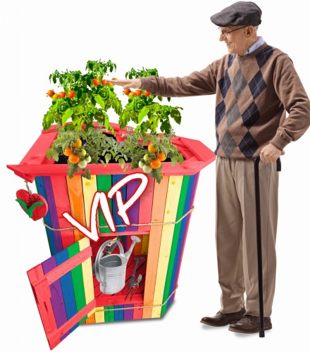 Duża Donica Drewniana VIP Kwietnik Na Zioła Kwiaty Pelargonie Tęczowy Serce Walentynkowe Warzywnik Schowek Na Narzędzia Donice Ogrodowe Kolory Tęczy Tarasowa Doniczka Kolorowa Wysoka Ozdobna Mebel SERCE3 TĘCZA