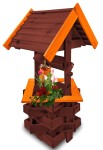 Donica drewniana kwietnik pojemnik na kwiaty ozdobna studnia SC4 O B 