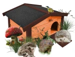 Jeżówka drewniana Domek dla JEŻA XXL Drewniany ECO dom legowisko schronienie dla JEŻY solidny  HDJ10 B O