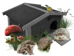 Domek dla Jeża Legowisko zimowe z naturalnego drewna otwierany dach Budka całoroczna HDJ10 CZ SN