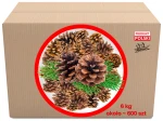 Naturalne szyszki idealne do kompozycji florystycznych eko ozdoby do domu na świąteczny stół 6 kg 600 szt. SZYSZKI 6KG N