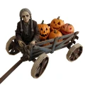 Drewniany wózek dekoracyjny na Haloween i jesień dekoracja całoroczna Ekspozycja na Dynie HWD3 O175007604.jpg