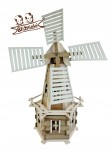DEKORACYJNY DREWNIANY WIATRAK OGRODOWY, MŁYN,121CM (HAS1 SN BI)