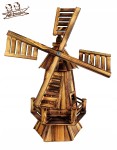 Dekoracyjny Wiatrak ogrodowy drewniany Ozdoba 81cm (WDJ1 OPAL)