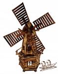 DEKORACYJNY DREWNIANY WIATRAK OGRODOWY, MŁYN,121CM (HA1 OPAL)