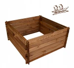 DUŻY KOMPOSTOWNIK DREWNIANY POJEMNIK NA ODPADY BIO  OGRODOWY KUBATURA 400L  95X95X46 SZYBKI  MONTAŻ(KOM1 O)