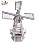 Ozdobny WIATRAK OGRODOWY drewniany Młyn Wiatrowy (WDJ1 SN BI)