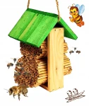 Domek dla ważnych owadów hotel ogrodowy Pszczoła Murarka osmia rufia INS65