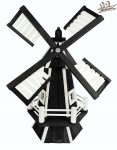 Wiatrak drewniany OGRODOWY stojący 81cm 7 Kolorów (WDJ1 CZ BI)
