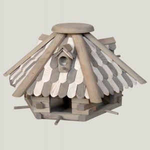 Duży Karmnik z Dozownikiem Bajkowy domek dla sikorki wróbli kolory (K5b  SN BI)